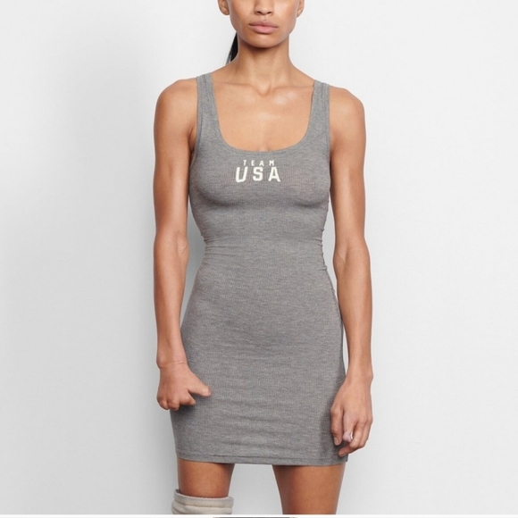 1. NWT SKIMS LIMITED EDITION TEAM USA TANK DRESS SIZE SMALL - Picture 1 of 7